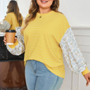  Evelyn Sleeve Patchwork Loose Top