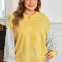  Evelyn Sleeve Patchwork Loose Top