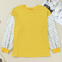  Evelyn Sleeve Patchwork Loose Top