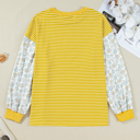  Evelyn Sleeve Patchwork Loose Top