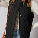 Black Medium Evelyn Zip Up Winter Vest