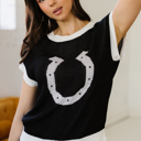  Evelynn Trim Short Sleeve Sweater