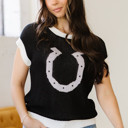  Evelynn Trim Short Sleeve Sweater