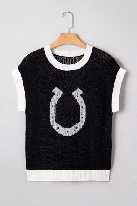 Evelynn Trim Short Sleeve Sweater
