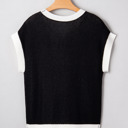  Evelynn Trim Short Sleeve Sweater