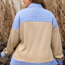  Evelynn Waffle Knit Collared PLUS Top