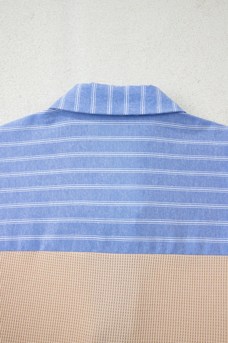 Evelynn Waffle Knit Collared PLUS Top