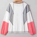  Everlee Knit Patchwork Casual Top