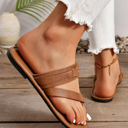  Everleigh Buckle Leathered Flat Slippers