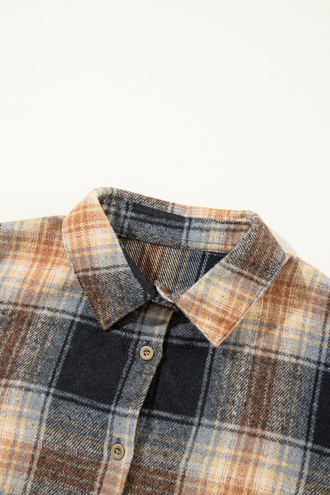 Everly Rounded Hem Plaid Shacket