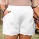  Evie Plus Size Bow Decor Pockets Shorts