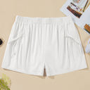  Evie Plus Size Bow Decor Pockets Shorts