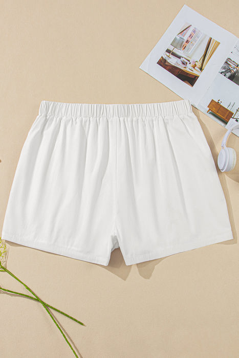 Evie Plus Size Bow Decor Pockets Shorts