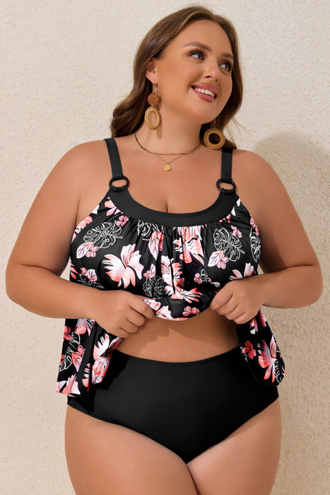 Felicity Wide Strap Floral PLUS Top