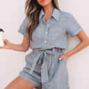  Fernanda Stripe High Waist Romper