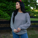  Elouise Stripe Long Sleeve Top