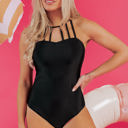  Fiona Strappy Halter Neck One Piece Swimsuit