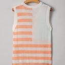  Flag Notched Neckline Loose Sweater Vest