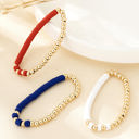  Flag Theme Beaded Triple Layer Bracelets