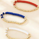  Flag Theme Beaded Triple Layer Bracelets