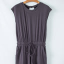  Frances Open Back Cap Sleeve Drawstring Romper