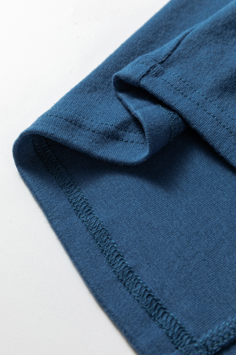 Gabriela Solid Color Patchwork Long Sleeve Top