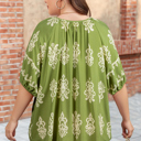  Gabriella Floral Short Sleeve PLUS Top