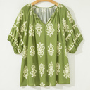  Gabriella Floral Short Sleeve PLUS Top