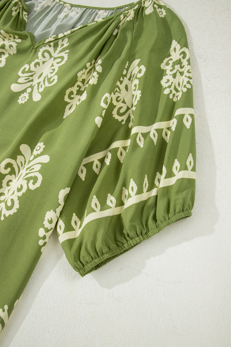 Gabriella Floral Short Sleeve PLUS Top