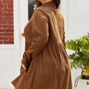  Galilea Corduroy Full Collared PLUS Shirt