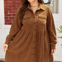  Galilea Corduroy Full Collared PLUS Shirt