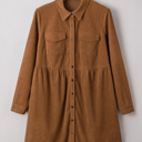  Galilea Corduroy Full Collared PLUS Shirt