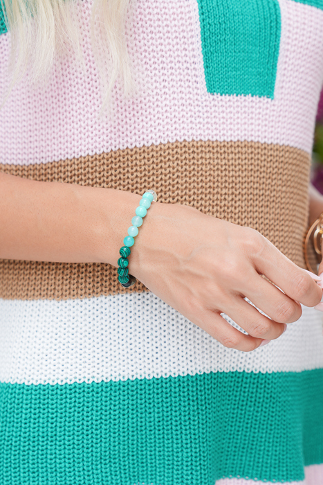 Gemma Crystal Beaded Elastic Bracelet