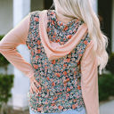  Gemma Floral Half Zip Kangaroo Pocket Hoodie