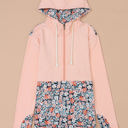  Gemma Floral Half Zip Kangaroo Pocket Hoodie