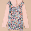  Gemma Floral Half Zip Kangaroo Pocket Hoodie