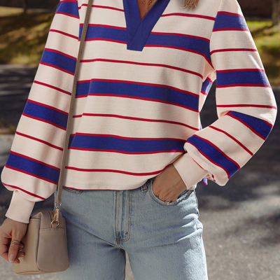 Genesis Stripe Polo Pullover Sweatshirt