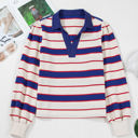  Genesis Stripe Polo Pullover Sweatshirt