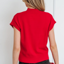  Genevieve Cropped Short Sleeve Sweater