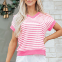  Georgia Trim Short Sleeve Top