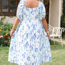  Gia Plus Size Floral Midi Dress