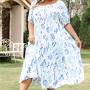  Gia Plus Size Floral Midi Dress