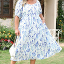  Gia Plus Size Floral Midi Dress