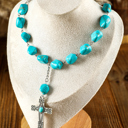  Giana Peacock Cross Pendant Necklace