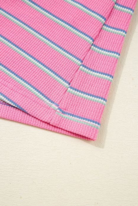 Giana Stripe Textured Knit Long Sleeve Top