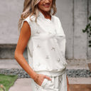  Gianna Bow Half Zip Tank and Shorts Set