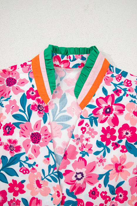 Gianna Floral Short Sleeve Blouse