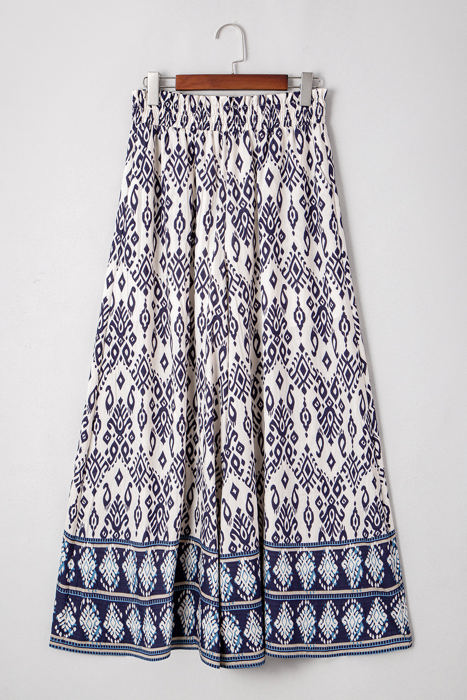 Giovanna Boho Pattern High Waist Wide Leg Loose Pants