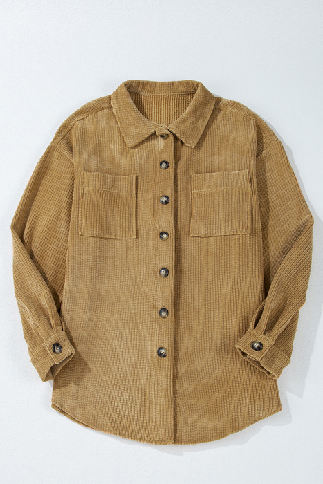 Giuliana Patched Up Corduroy Shacket