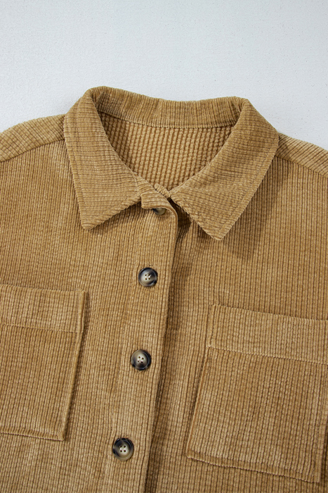 Giuliana Patched Up Corduroy Shacket